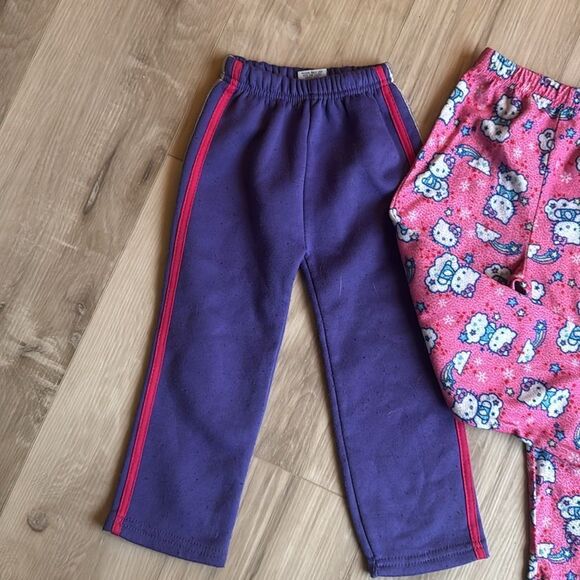 Sanrio Hello Kitty Fleece Pajama Pants Bundle Set of 2 Size 4T - Picture 4 of 6